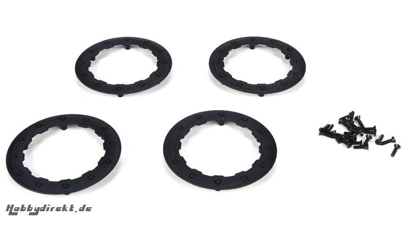 TLR Beadlock Rings, Schwarz inkl. Schrauben (4) 22SCT Horizon TLR7009