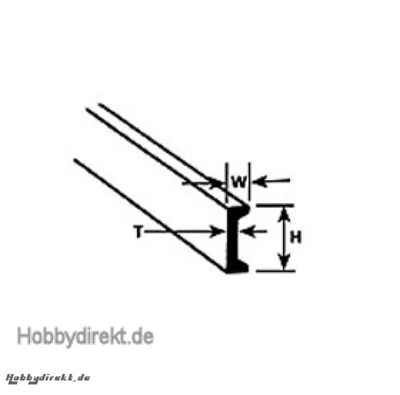 CFS-4 U-Profil 3,2x1,2x375mm (8) Krick 190533