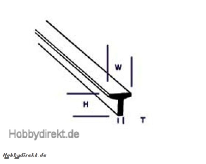 TFS-8 T-Profil 6,4x6,4x600mm (5) Krick 190566