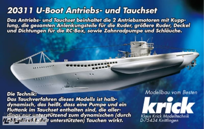 U-Boot Antriebs- und Tauchset Krick 20311