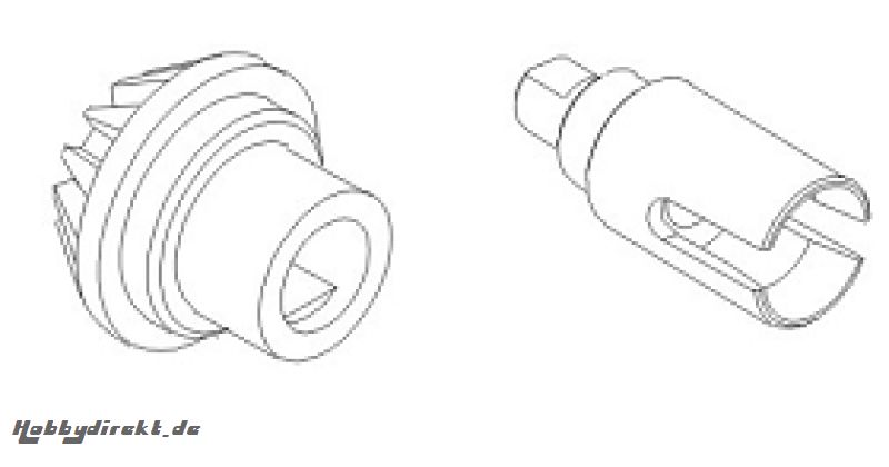 Differentialausgang mitte mit Zahnrad heck Krick 850771