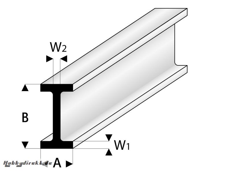 ASA Doppel-T-Profil 4x8x330 mm (5) Krick rb414-56-3