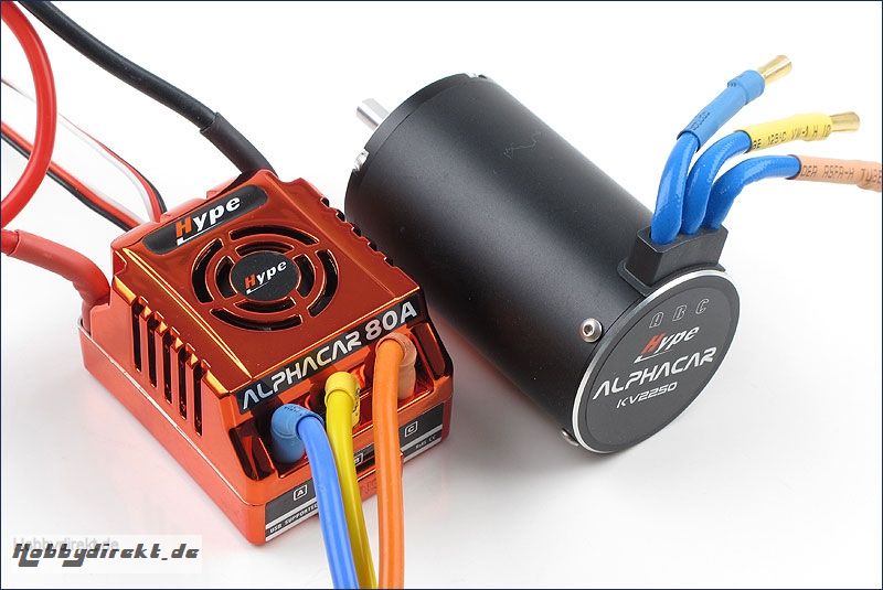 AlphaCar 1/8 BL S/L 80A /4168SL Motor Hype Kyosho 059-3080C