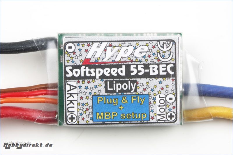 Steller Softspeed 55 BEC, 6-12Z, 80A, p. Hype Kyosho 080-20003