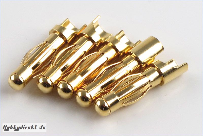 4mm GOLD Stecker (100 Stueck) Hype Kyosho 082-6165