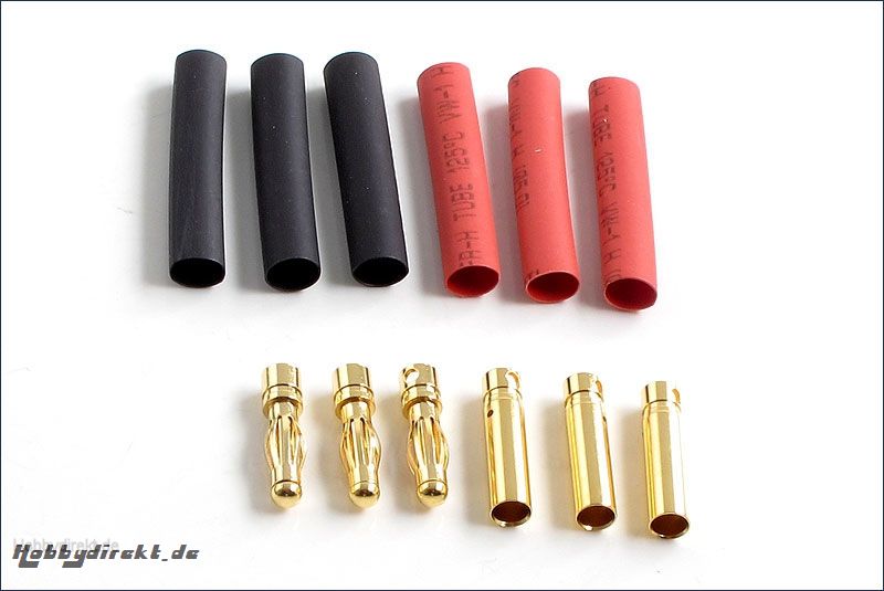 Goldkontaktstecker 4mm 3 Paar Hype Kyosho 086-1041