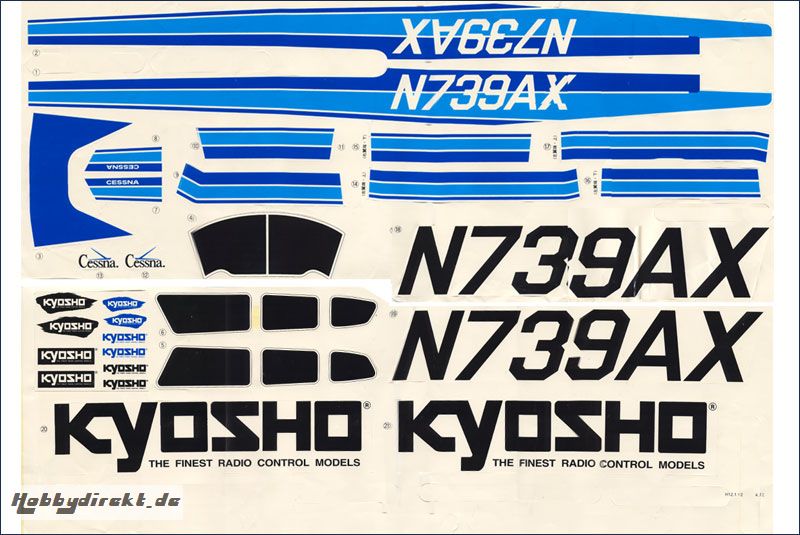 Dekorbogen EP Cessna Trainer Kyosho 10786-06