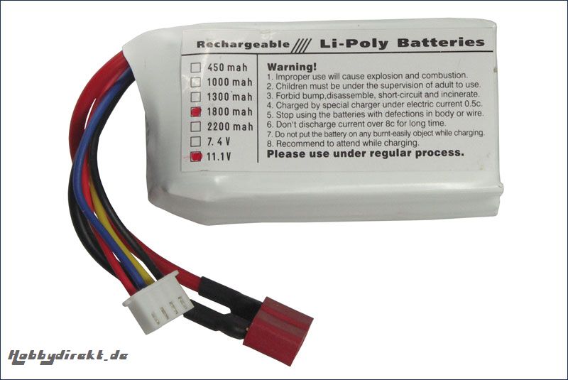 Akku Li-Poly 11,1V,1800 mah,f. Edge 540T Hype Kyosho 211-50084LP