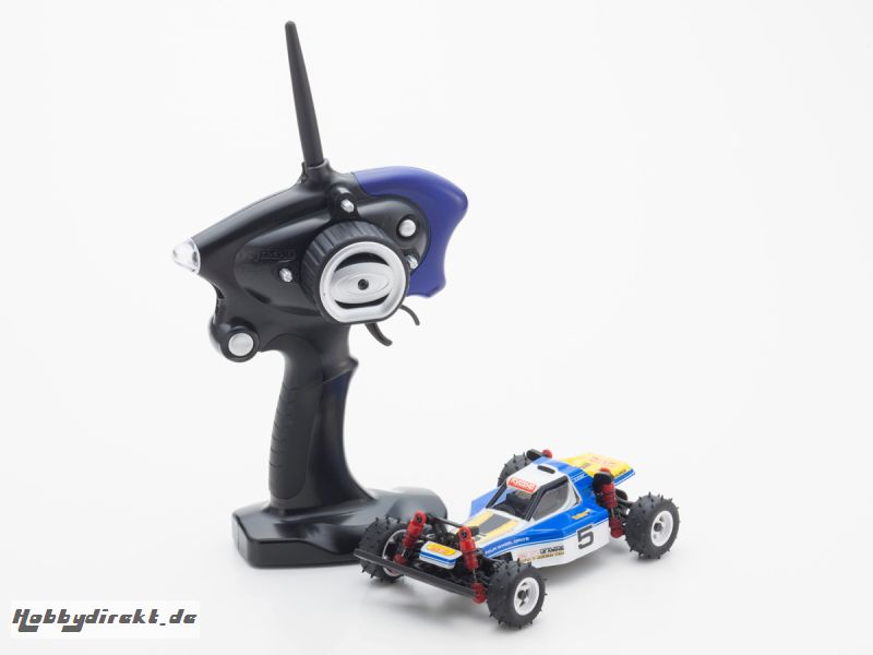 Mini-Z MB010S 4WD 1/24 OPTIMA BLAU/WEISS - READYSET Kyosho 32082BW