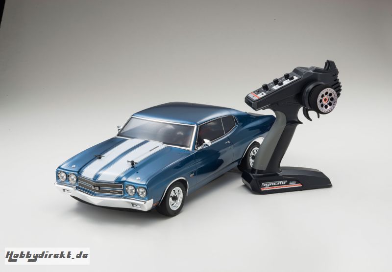 FAZER VEi CHEVY CHEVELLE SS 454 LS6 1970 BLAU (KT231P/BATT-CHARG) Kyosho 34053T2