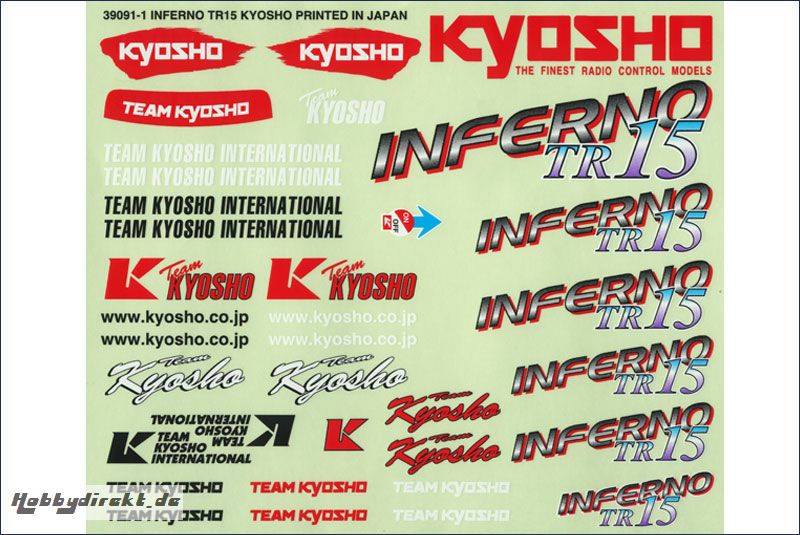 Dekorbogen 1/10 Inferno TR-15 Kyosho 39091-01