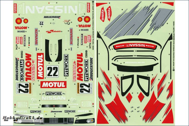 Dekorbogen 1/10 Nissan Skyline Motul Kyosho 39256-01