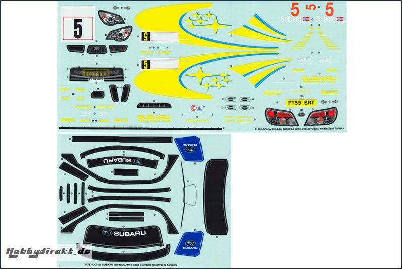 Dekorbogen 1:10 Subaru Impreza WRC 2006 Kyosho 39275-01