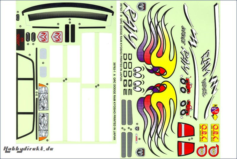 Dekorbogen 1:10 Dodge Ram Kyosho 39762-01