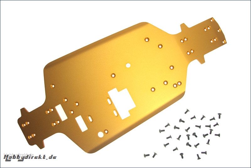 Tuningchassis gold eloxiert, gesenkt Kyosho AGW-03