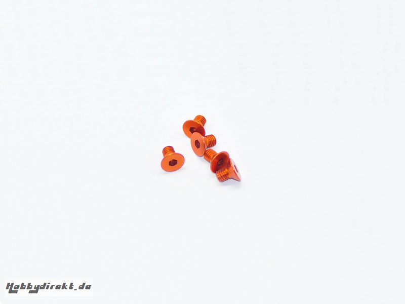 ALU SCREW ALLEN COUNTERSUNK M3X5 ORANGE (7075) Kyosho AM14CS3005-O