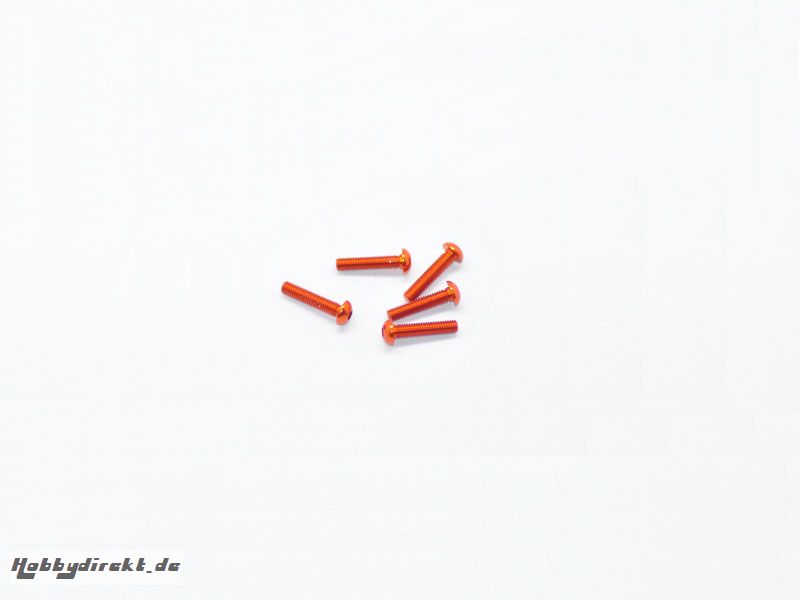 ALU SCREW ALLEN ROUNDHEAD M3X14 ORANGE (7075) Kyosho AM14RH3014-O