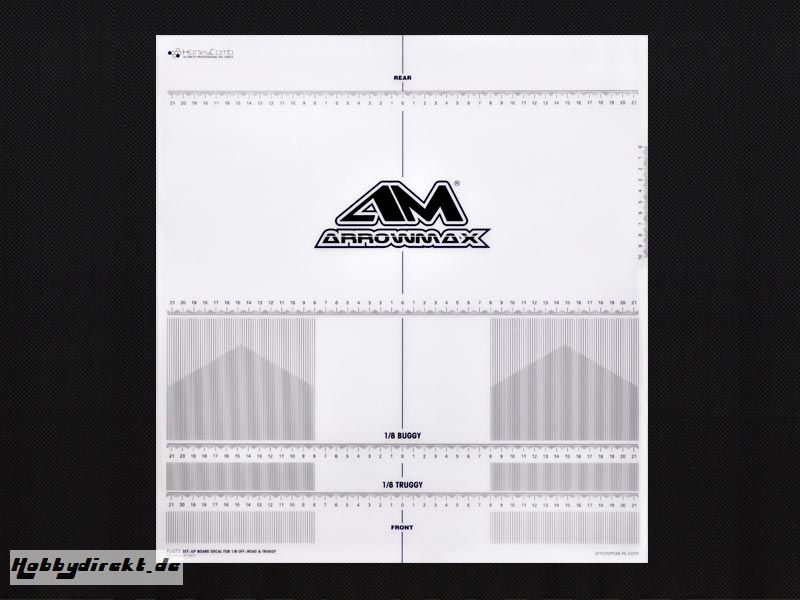 PLASTIC SETUP BOARD DECAL FOR 1:8 OFFROAD & TRUGGY Kyosho AM170075