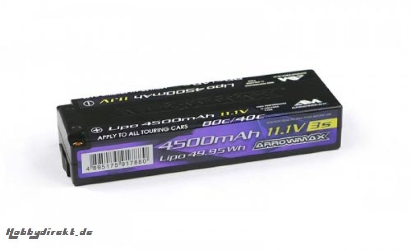 ARROWMAX LIPO LOW PROFIL 4500-40C (11.1V) LIPO BATTERY Kyosho AM700131