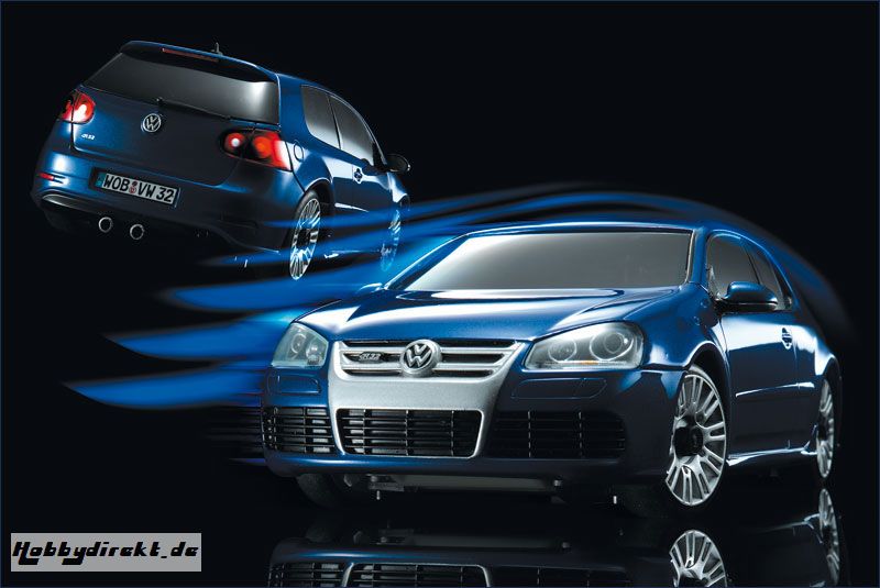 Karosse 1:24 AWD VW Golf R32, blau Kyosho MZX-407-MB