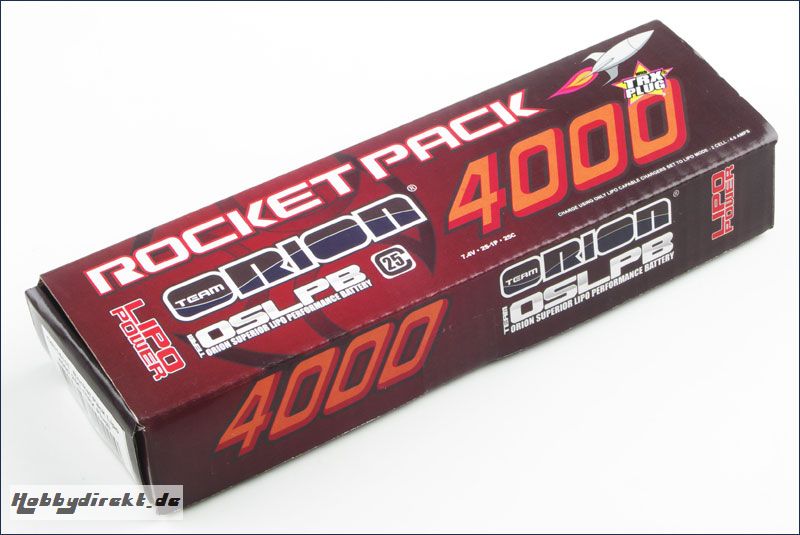 Akku Rocket Pack Lipo 4000 25C (TRX) Team Orion ORI14111