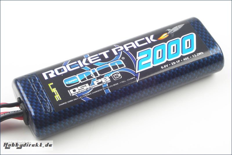 Rocket Pack LiFe 2000 6.6 V 40C Team Orion ORI15100