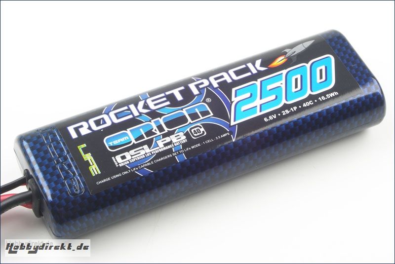 Rocket Pack LiFe 2500 6.6 V 40C Team Orion ORI15105