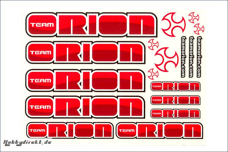 Dekorbogen rot/silber Team Orion ORI43321