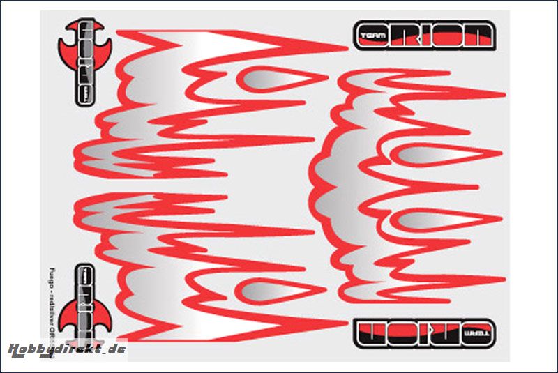 Grafiksset Innenraum Fuego Rot/Silber Team Orion ORI59063