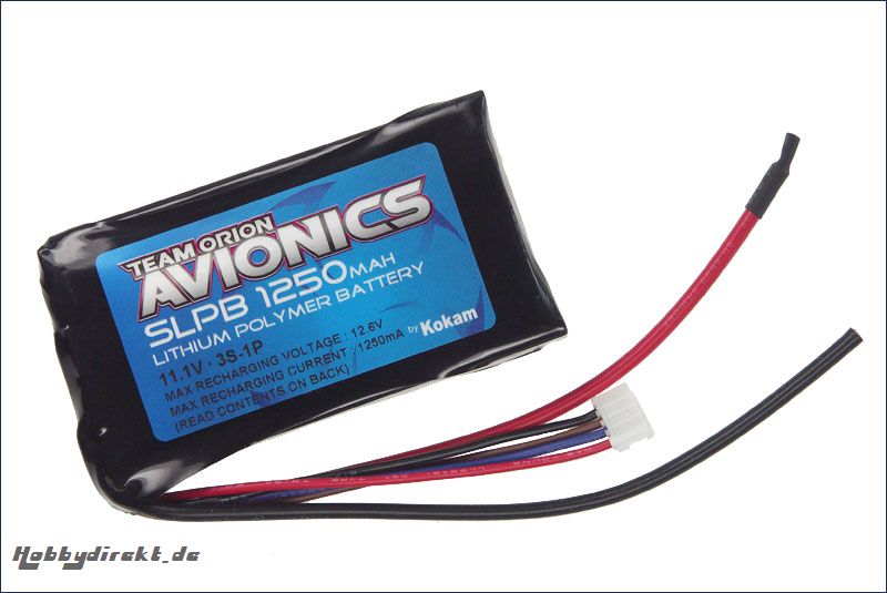 Avionics Lipo 15C SLP1250 mAh 18,5V Team Orion ORI60005