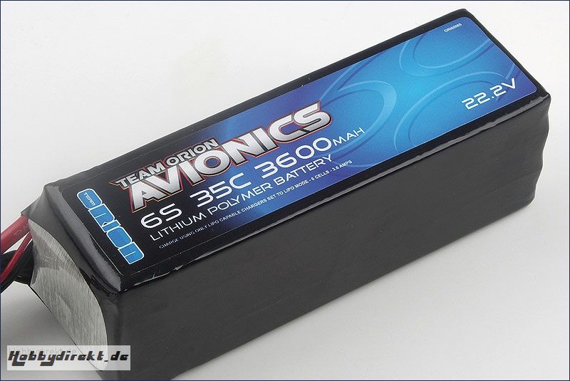 Avionics LiPo 3600 22.2V (35C) Team Orion ORI60085