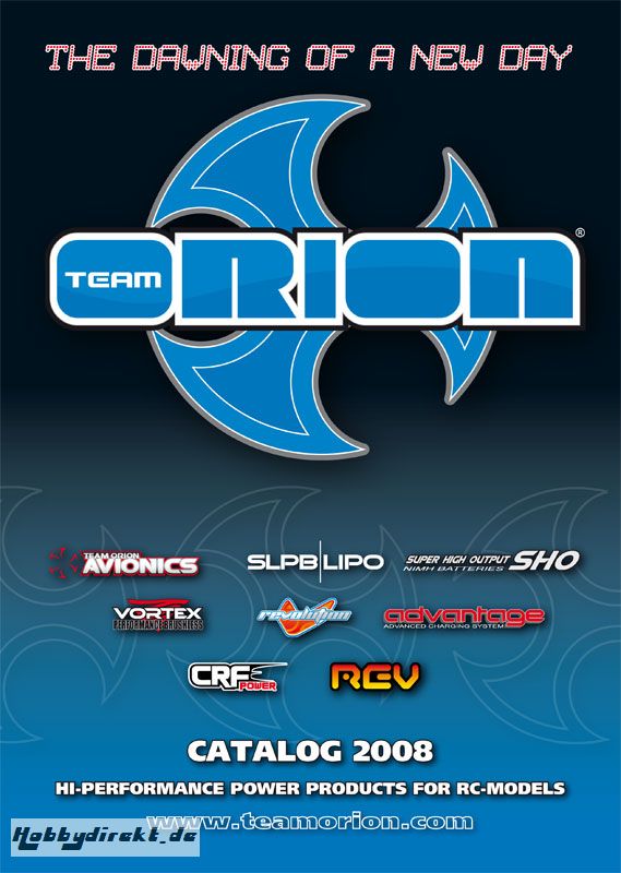 Hauptkatalog Team Orion 2008, englisch Hype Kyosho TO-2008E