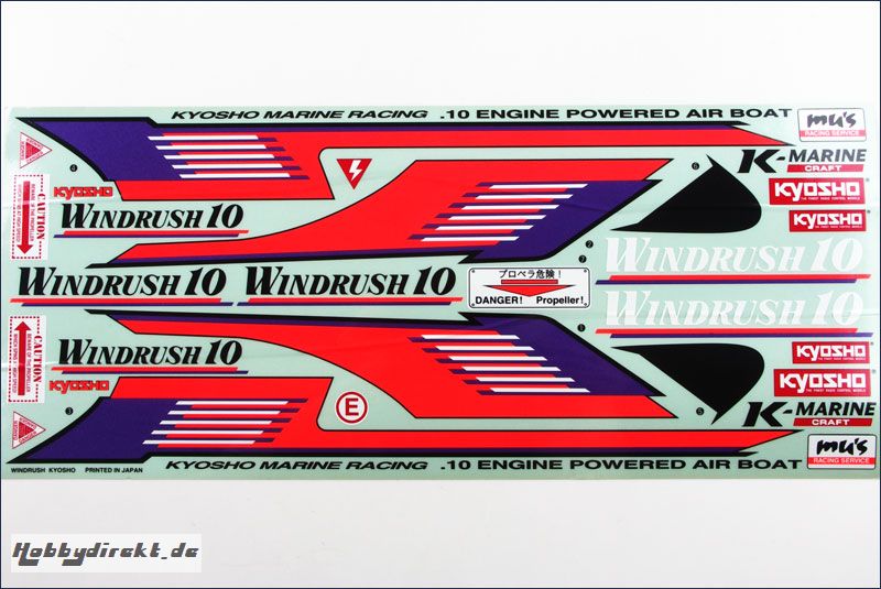 Dekorbogen Windrush Kyosho WR-11