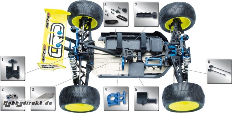 S8 TX Team Elektro Truggy Umbausatz LRP 130650