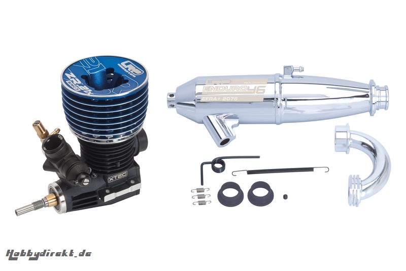 Combo ZR.21X Spec.3 Nitro Wettbewerbsmotor + Enduro-46 1/8 Offroad Auspuffsystem EFRA 2076 (1 Set) LRP 32112C