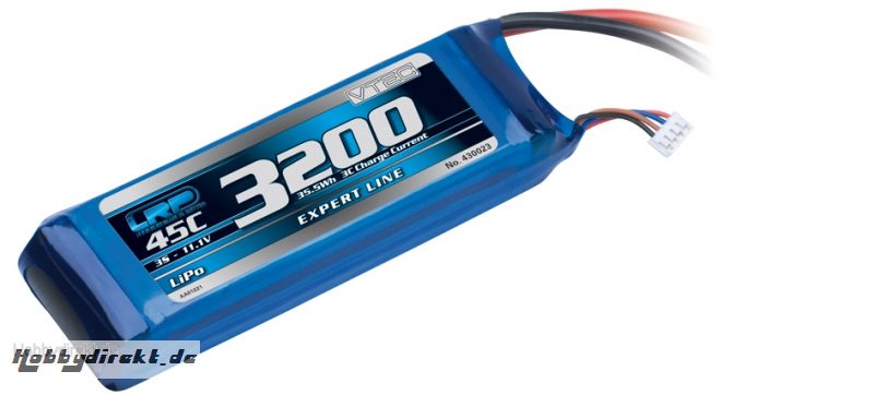 Lipo Flugakku 3200 - 45C - 11.1V LRP 430023