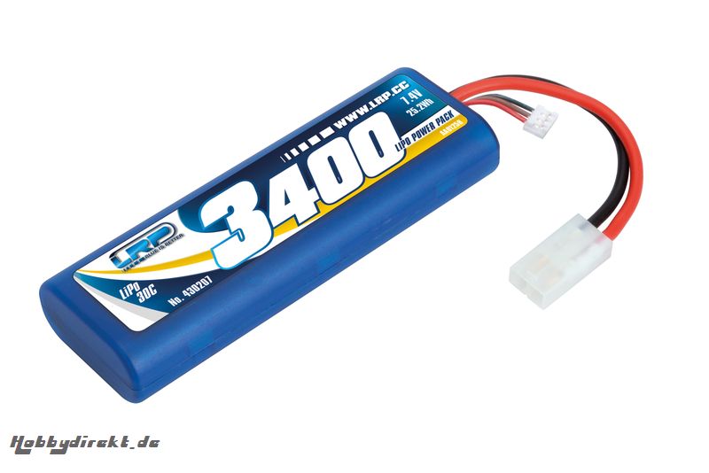 LRP LiPo Power Pack 3400 - 7.4V - 30C LRP 430207