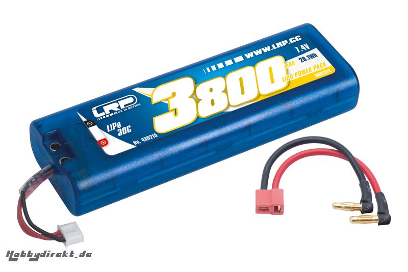 LRP LiPo Power Pack 3800 - 7.4V 30C MPS LRP 430215