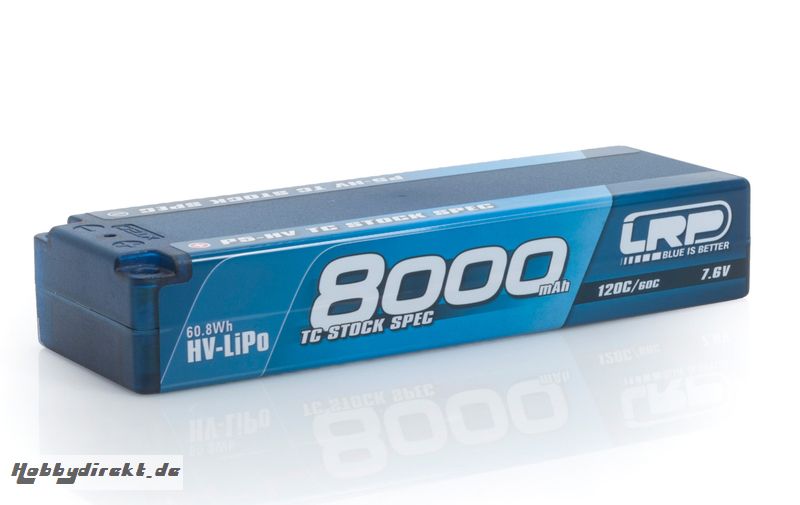 P5-HV TC Stock Spec 8000mAh Hardcase Akku - 7.6V LiPo - 120C/60C LRP 430250