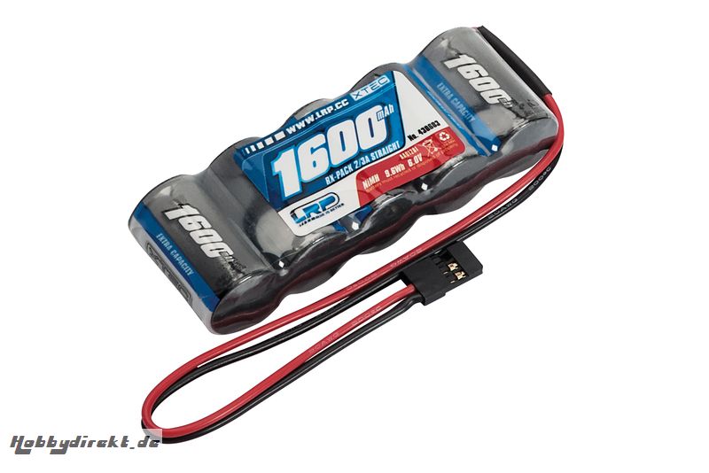 LRP RX-pack Straight - JR 6.0V 1600mAh LRP 430603