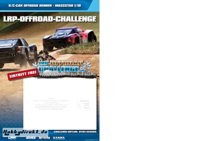 1 VE = 10 Stck Offroad Challenge Plakat LRP 62417