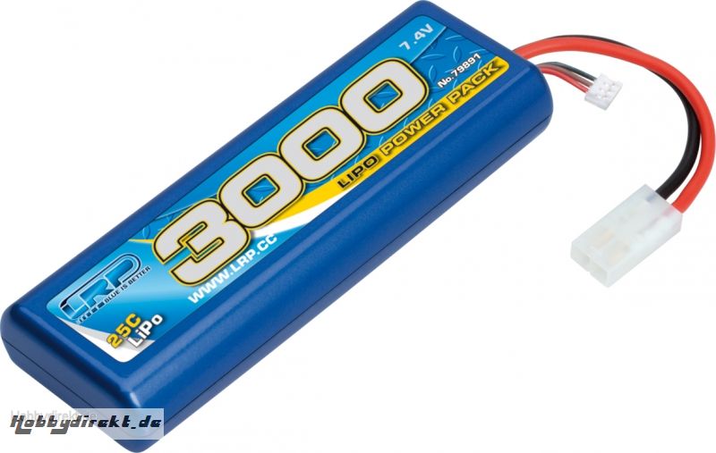 LRP LiPo Power Pack 3000 - 7.4V - 25C LRP 79891