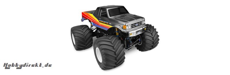 1989 Ford F-250 Monstertruck Karosserie mit racerback (Passend für Clod Buster o.ä.) (7 Breite & 10.5 Radstand) LRP J0302