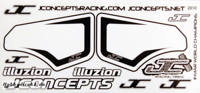 JConcepts Decal Sheet (number plates) LRP J2010