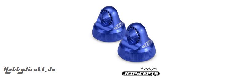 JConcepts - Fin, 12mm V2 Dämpferkappe ? Blau (2 St.) (Passend für ? B5M, T5M, SC5M) LRP J2490-1