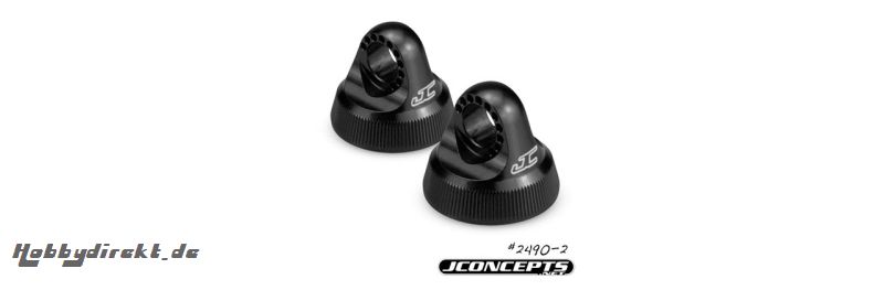 JConcepts - Fin, 12mm V2 Dämpferkappe ? Schwarz (2 St.) (Passend für ? B5M, T5M, SC5M) LRP J2490-2