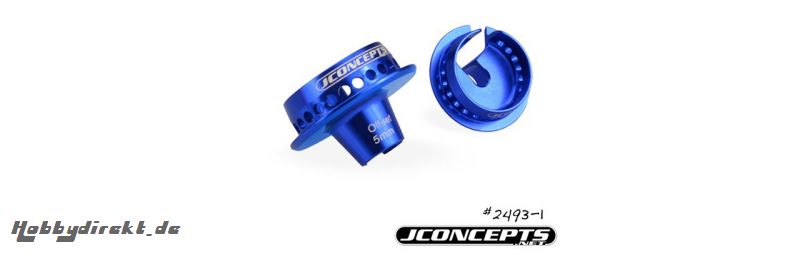 JConcepts - Fin, 5mm Offset Federteller ? Blau (2 St.) (Passend für ? B5M, T5M, SC5M) LRP J2493-1