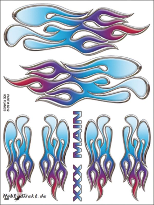 Eisflammen Aufkleberbogen LRP XS012
