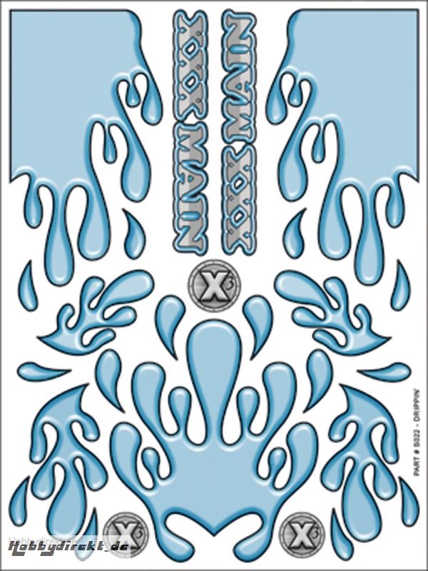 Tropfen Aufkleberbogen LRP XS022