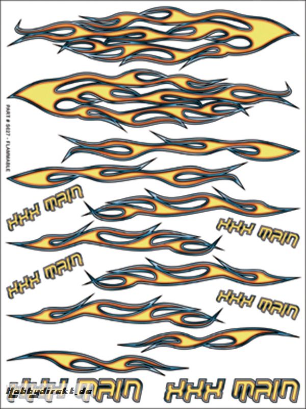 Flammable Aufkleberbogen LRP XS027